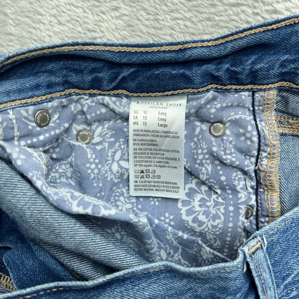 Women's Blue Wide-Leg Flared Jeans - Picture 7 of 10
